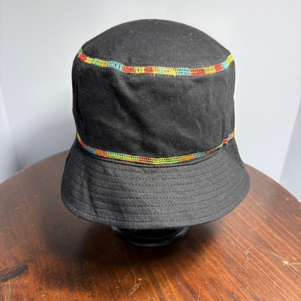 Cookies Bucket Hat Mens L/XL Black Rainbow Logo Streetwear Cotton Sun Hat - Picture 3 of 7